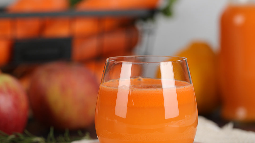Sweet Carrot Juice with Ginger Fragrance